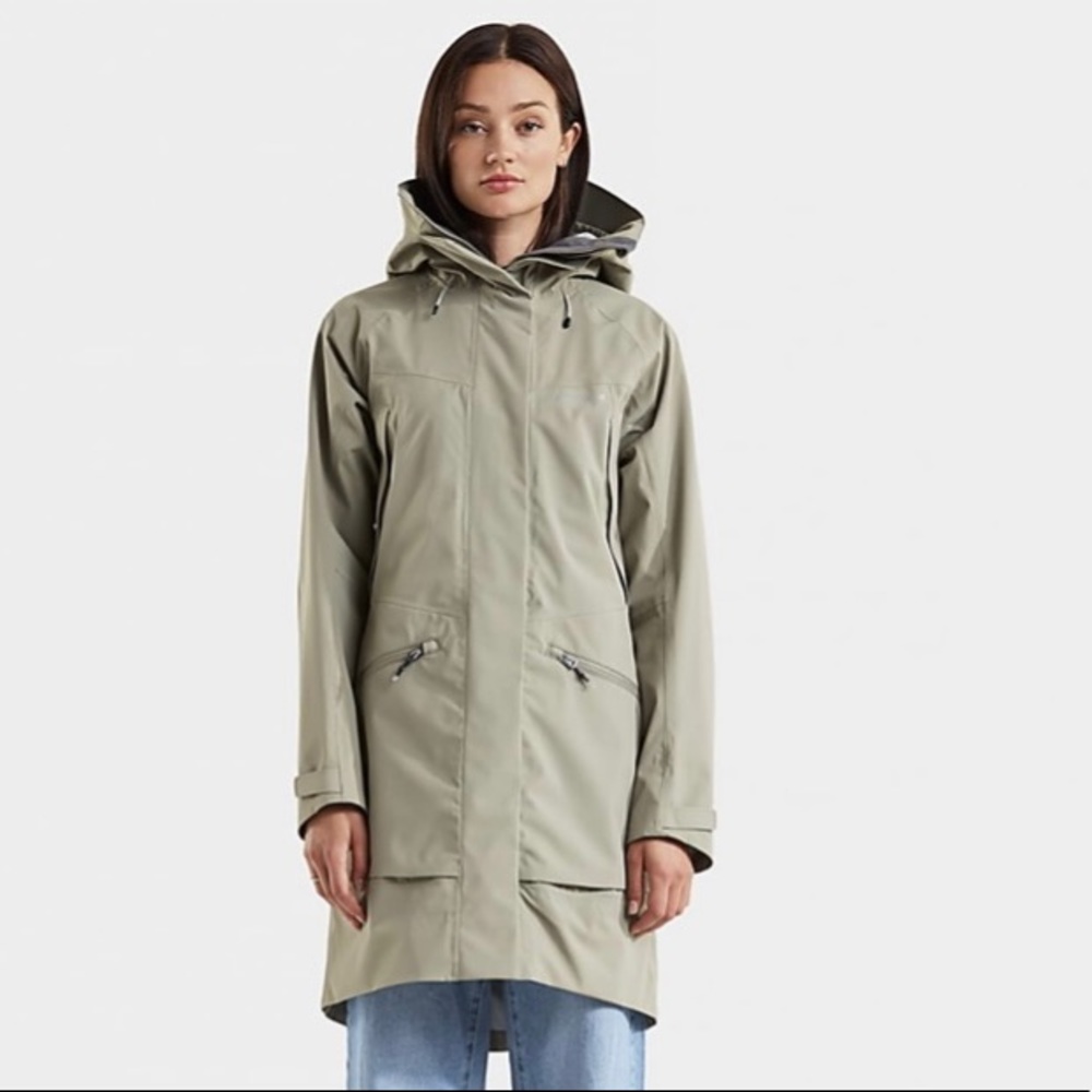 Didriksons Ilma Rain parka, Swedish brand, water- and wind-proof, size L, NWT
